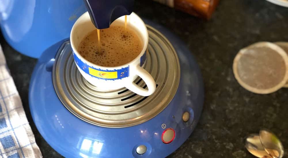Kaffeepads Kaffeepadmaschine Ausguss