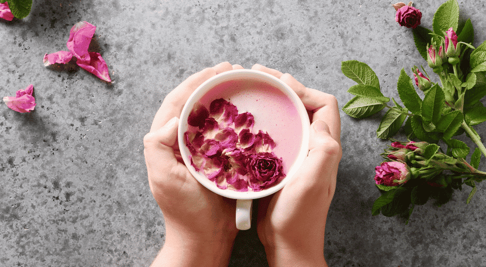 Moon Milk - Farbe - Mondmilch - Hibiskus - Rose