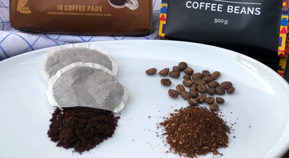 Kaffeepads versus frische Kaffeebohnen