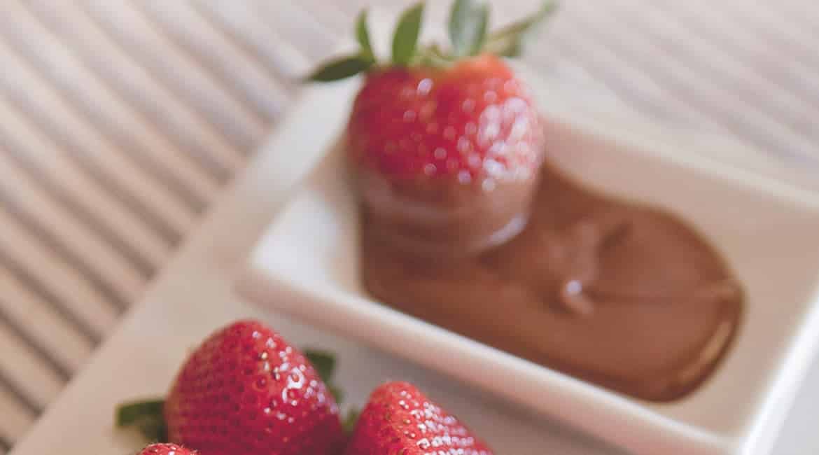 Kakao Erdbeeren Schokolade