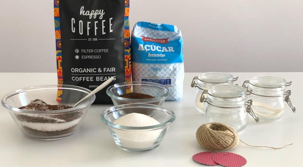 Kaffee Peeling mit Zucker - Zutaten
